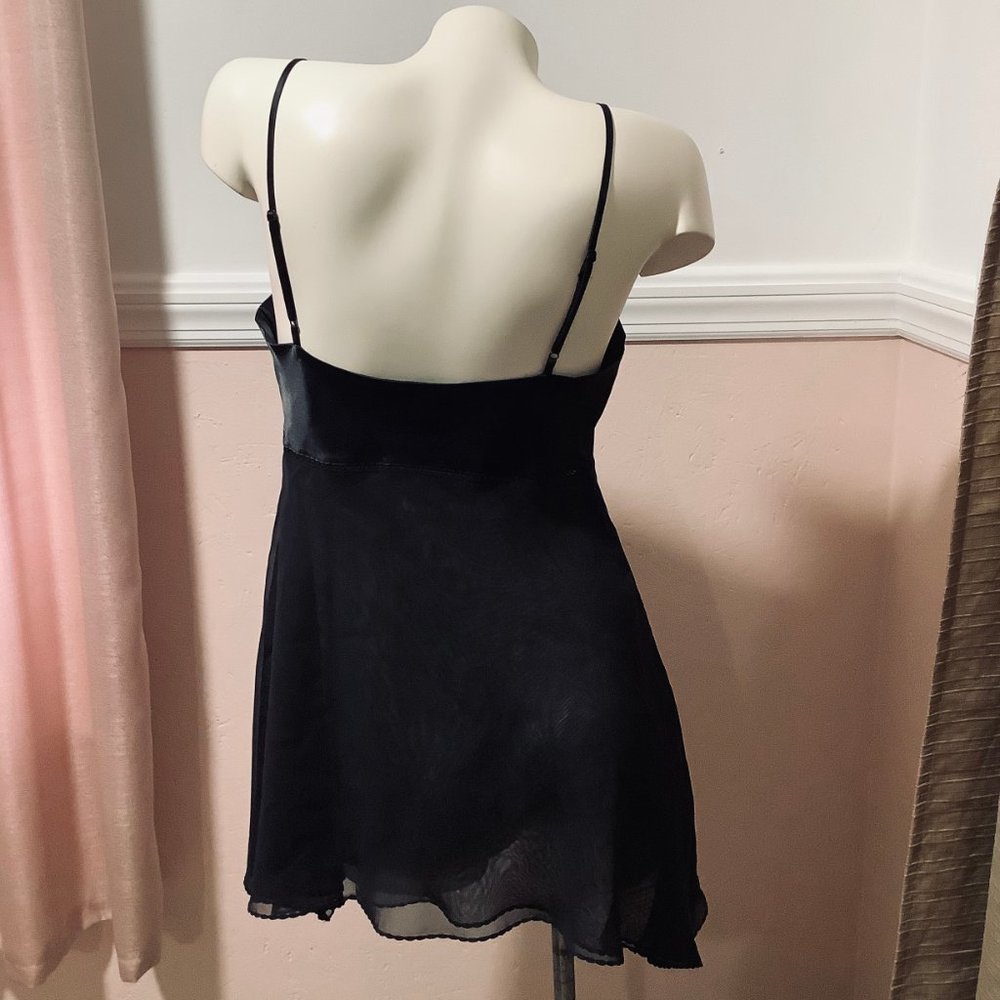 Vintage Victoria's Secret Lingerie Babydoll Black - Picture 4 of 7
